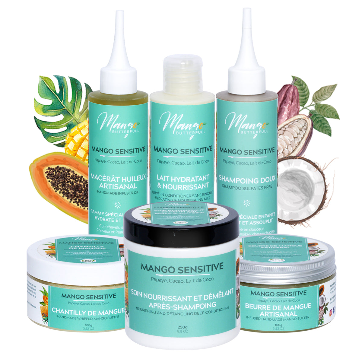 Mango Butterfull MANGO PACKS Pack Sensitive 6x100ml coco