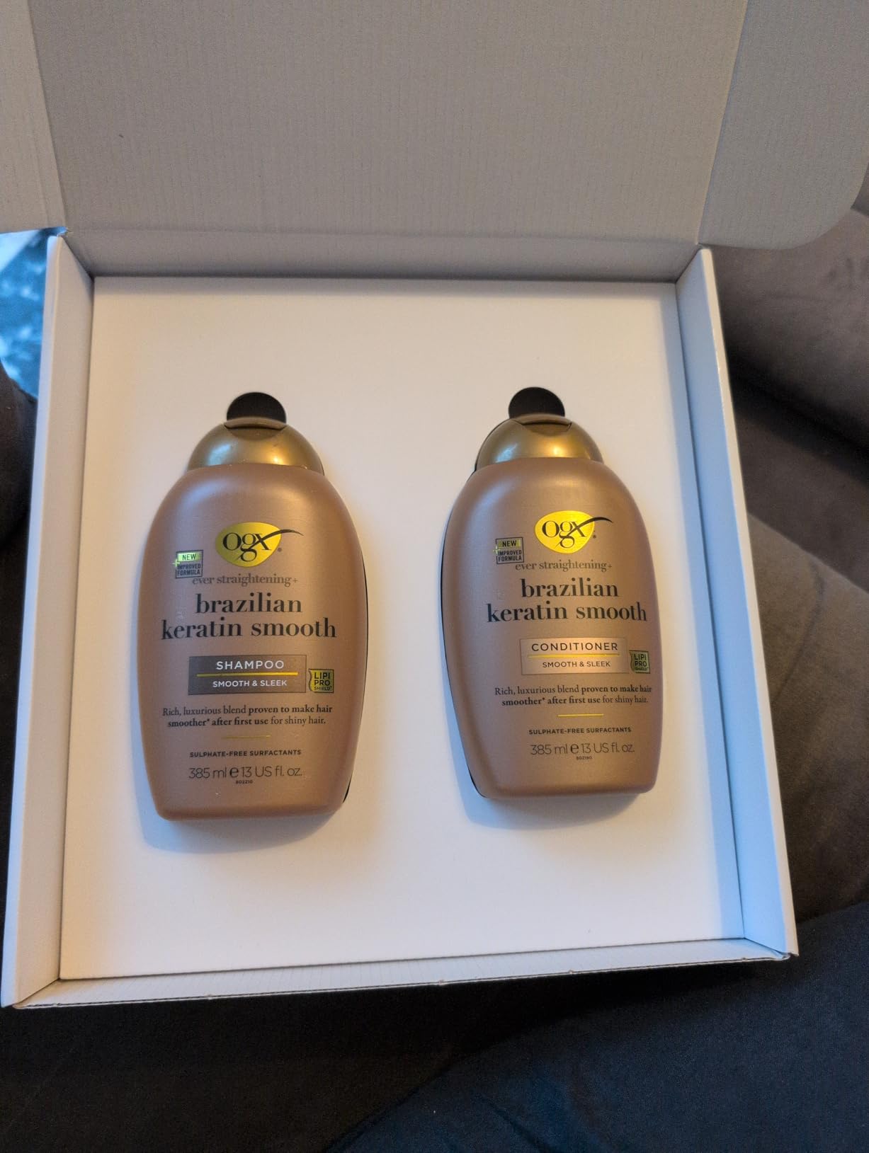 OGX Brazilian Keratin Smooth Duo Shampooing 2x385 ml Coco