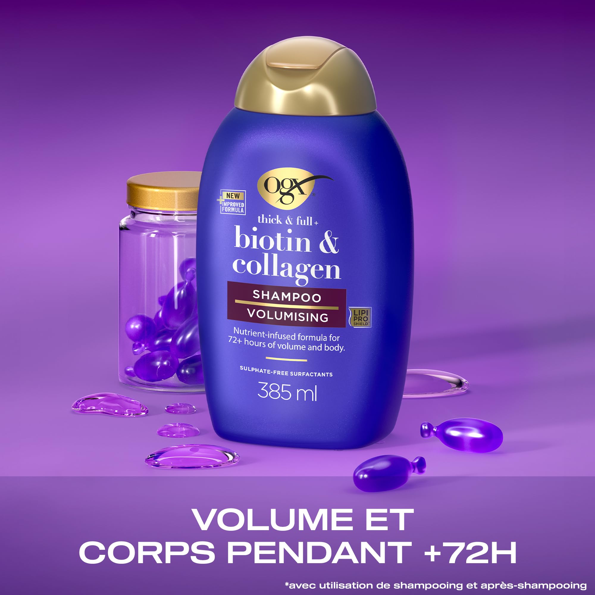 OGX Biotin & Collagen Shampooing Volume 385 ml