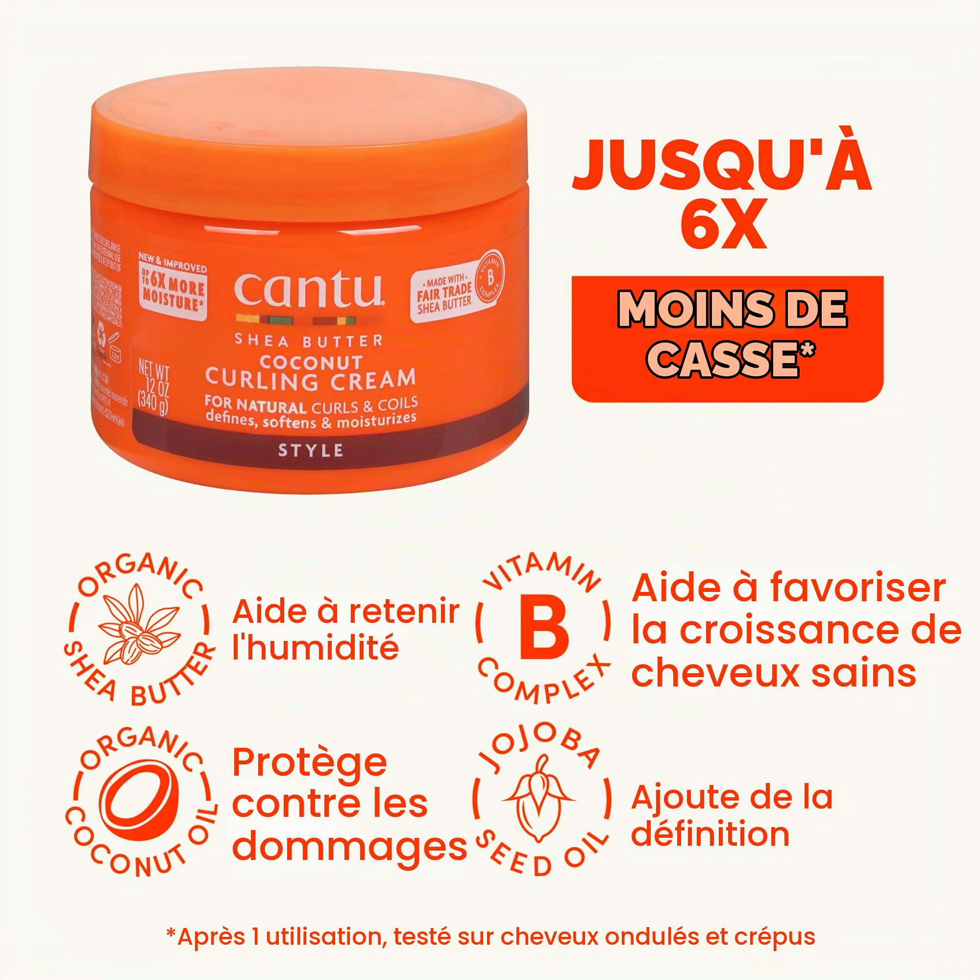 Cantu Classics Crème Bouclante Coco 340 g Karité