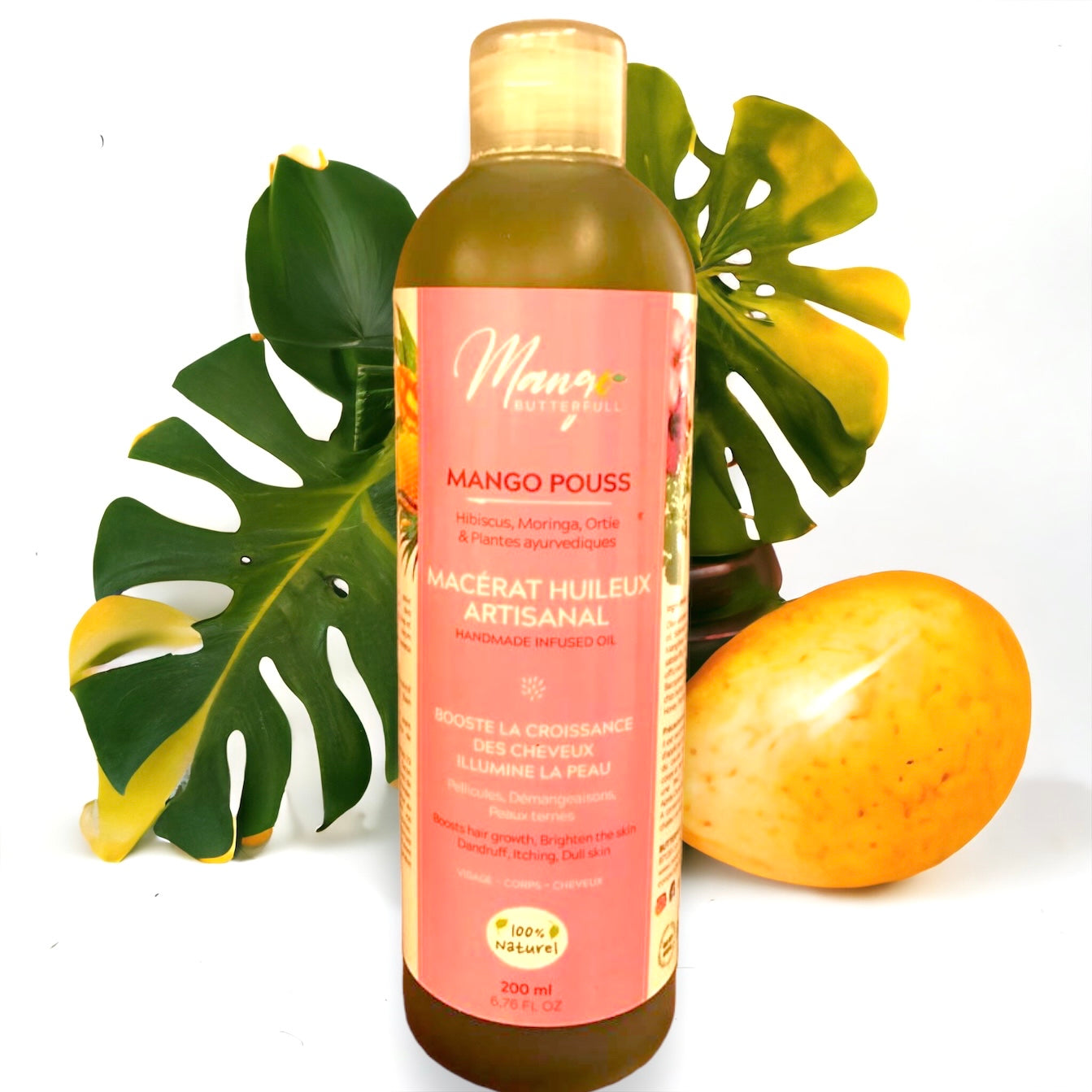 Mango Butterfull MANGO POUSS Huile cheveux 100ml hibiscus