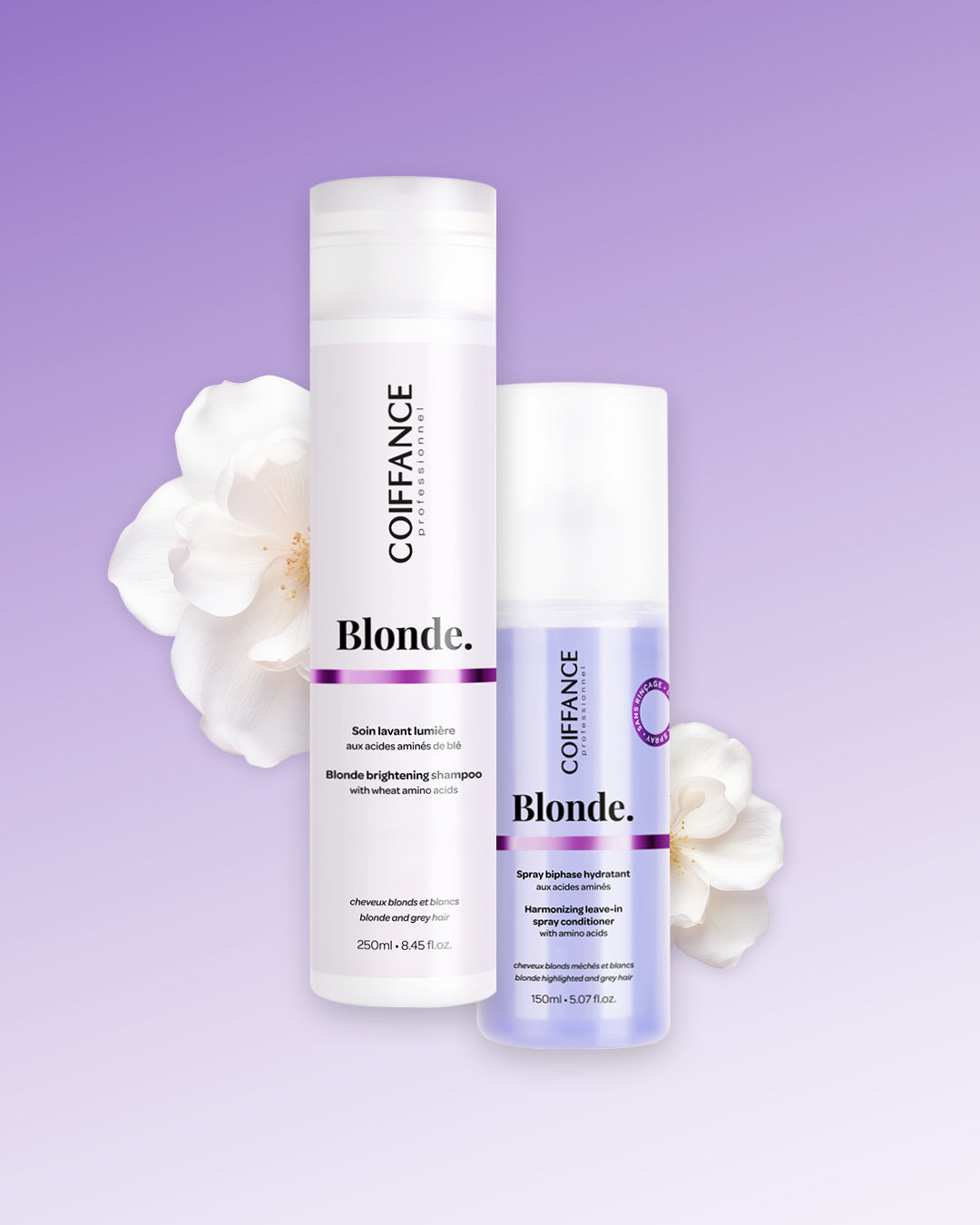 Coiffance Blonde Spray Biphase Sans Rinçage Anti-Jaune Protéines