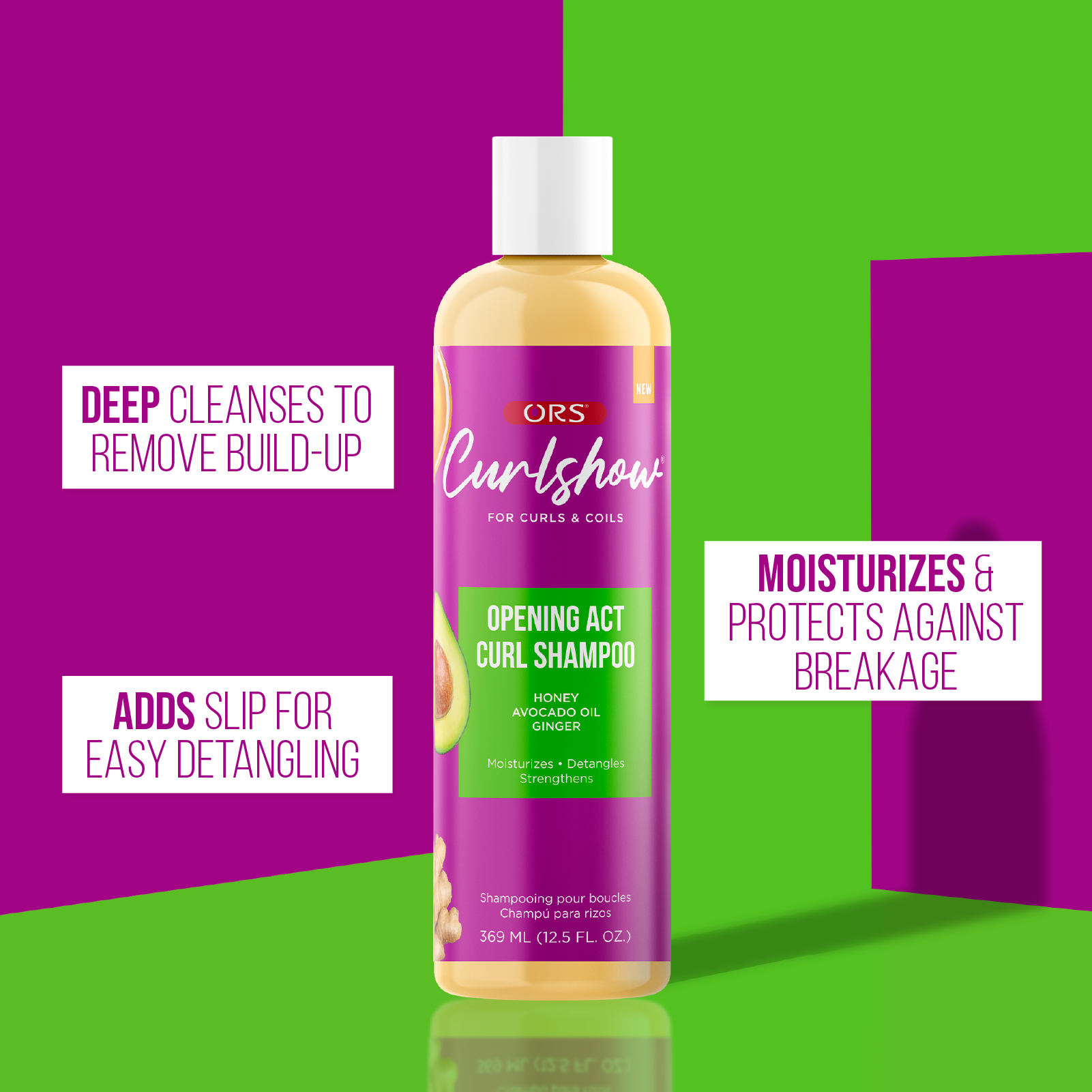 ORS Curlshow Opening Act shampoing boucles sans sulfate 12.5 oz