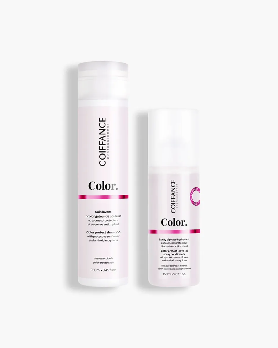 Coiffance Color Duo Shampooing Spray Cheveux Colores Eclat