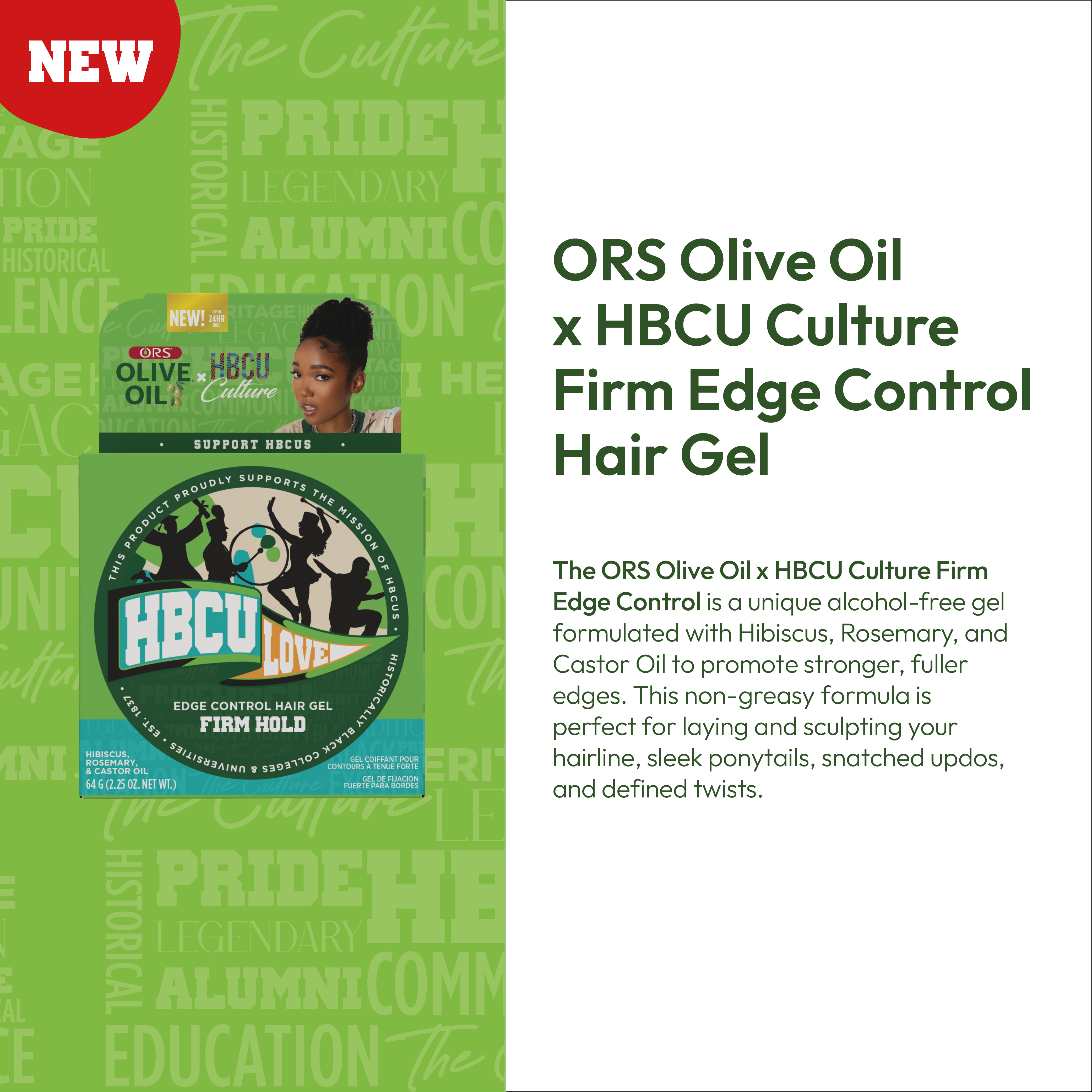 ORS Olive Oil Classics HBCU Gel Contrôle Tenue Ferme 62 g