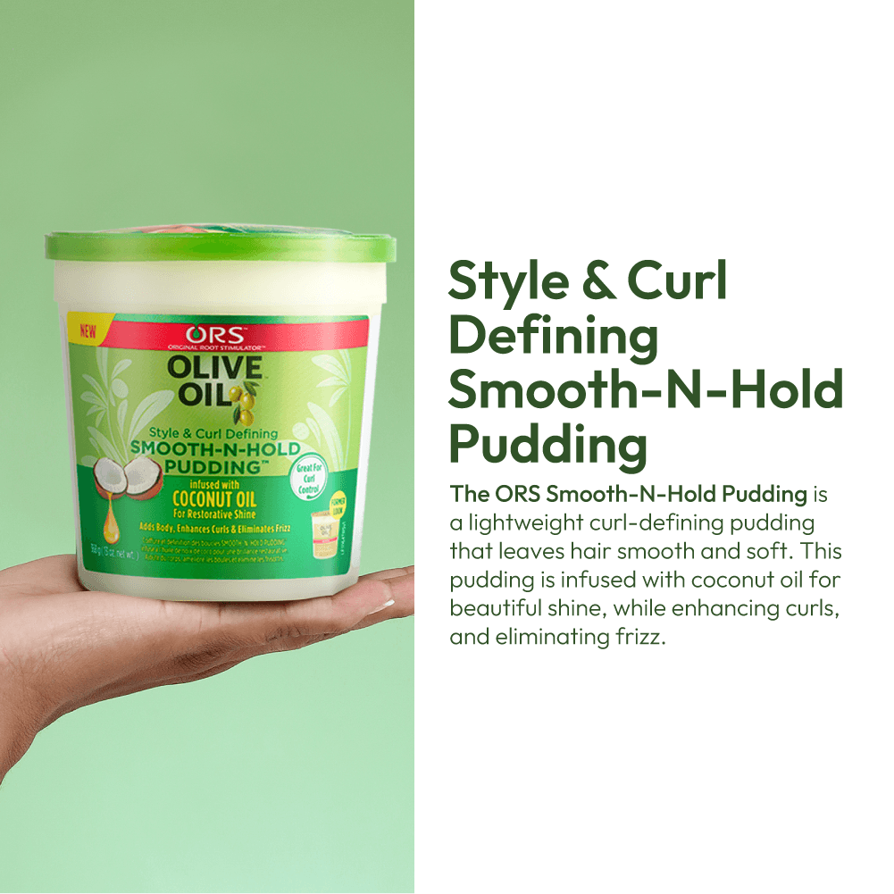 ORS Olive Oil Smooth-N-Hold pudding coiffant 368 g brillance