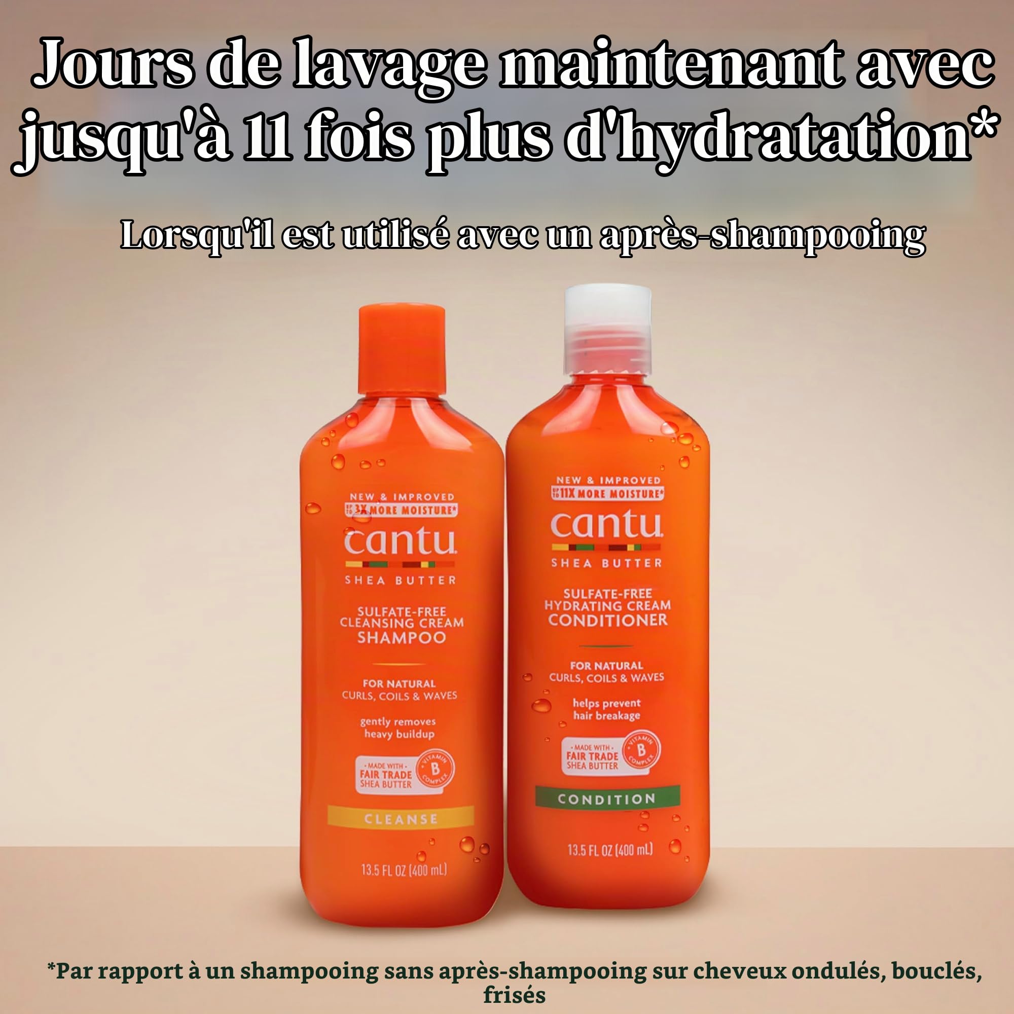 Cantu Classics shampoing crème sans sulfate 400ml karité