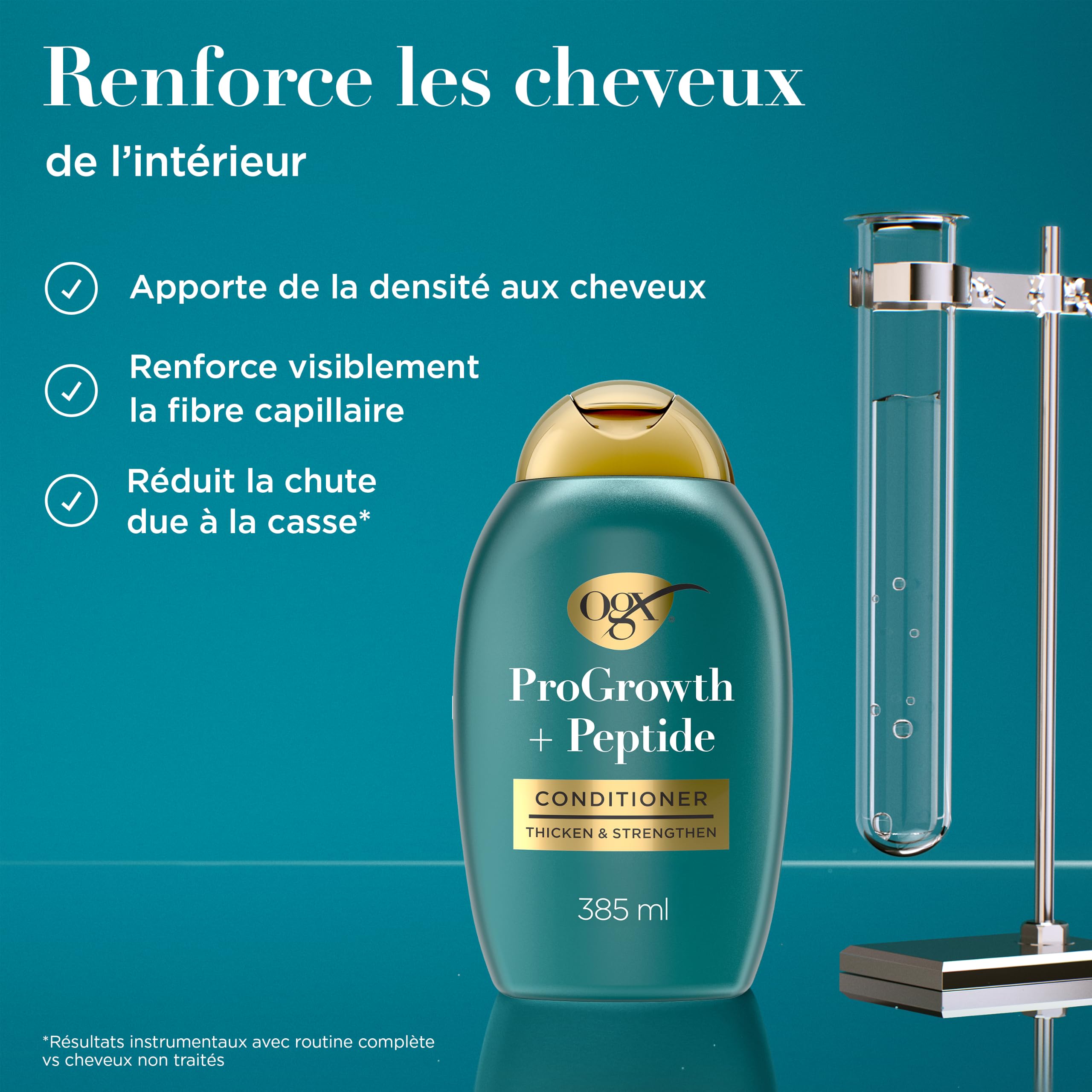 OGX ProGrowth + Peptide Après-Shampooing 385 ml Peptides