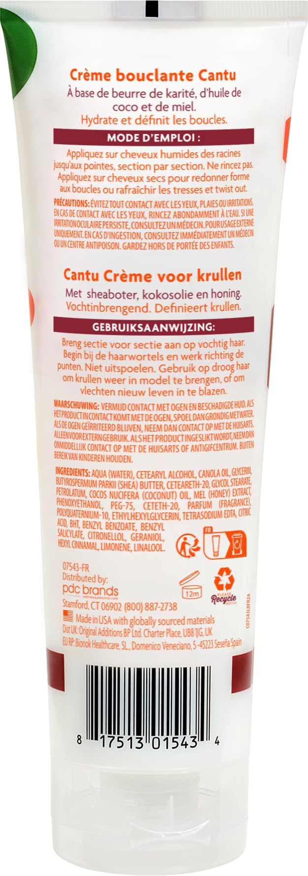 Cantu Curls Coils Waves crème coiffante boucles 227g karité