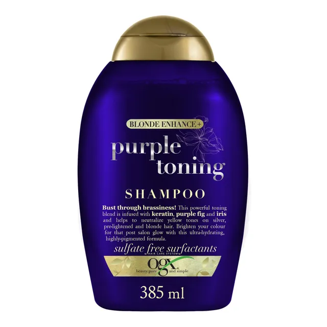 OGX Purple Toning Shampooing Violet Blonds 385 ml Kératine