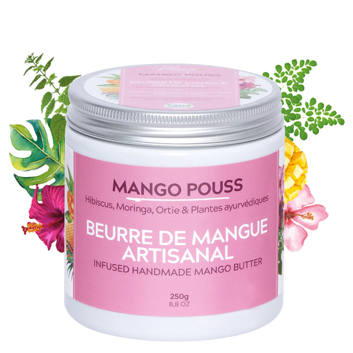 Mango Pouss Beurre de Mangue beurre capillaire pousse 100gr
