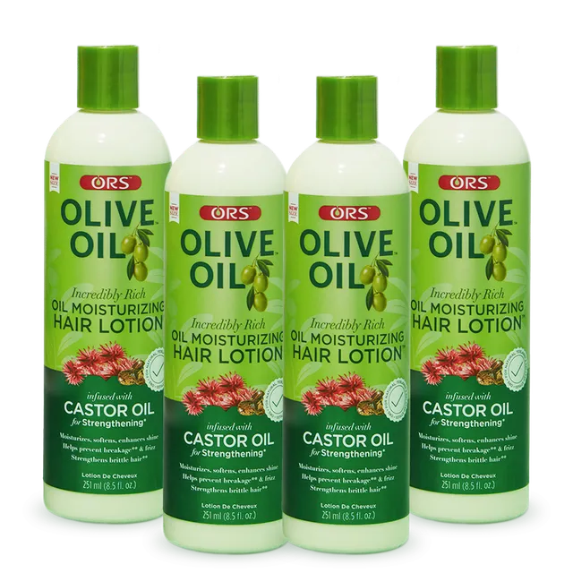 ORS Olive Oil Classics lotion cheveux 4x251 ml ricin brillance