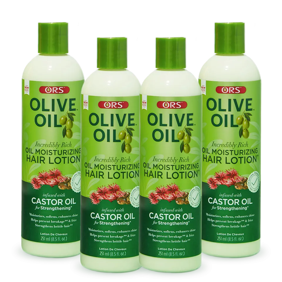 ORS Olive Oil Classics lotion cheveux 4x251 ml ricin brillance