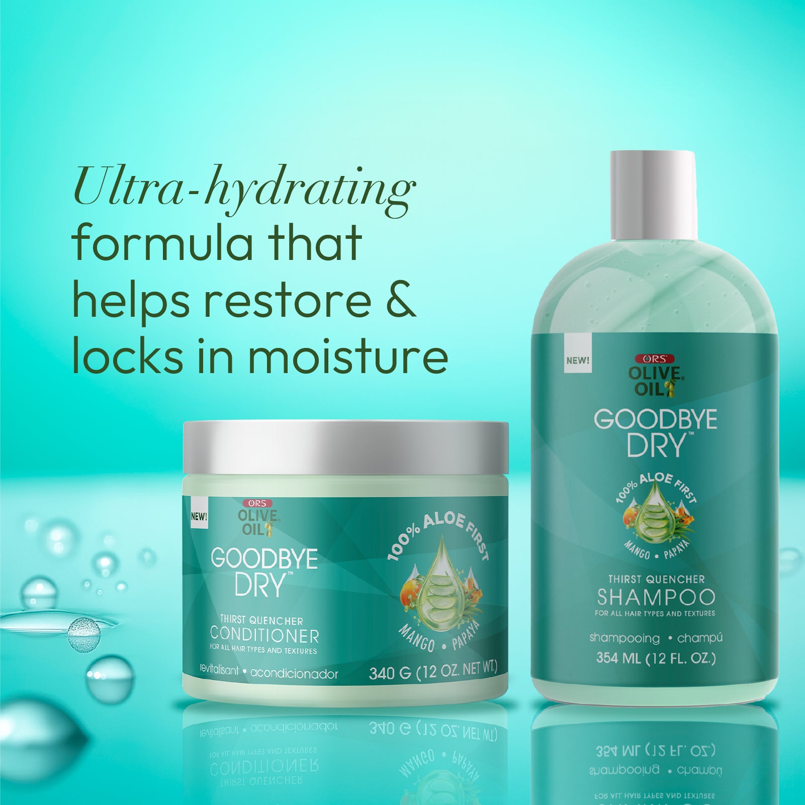 ORS Goodbye Dry Duo Shampooing + Après-Shampooing 2x355 ml