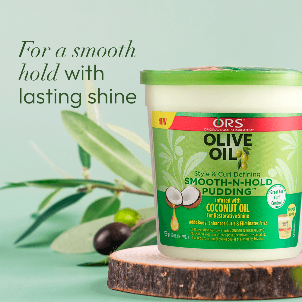 ORS Olive Oil Smooth-N-Hold pudding coiffant 368 g brillance