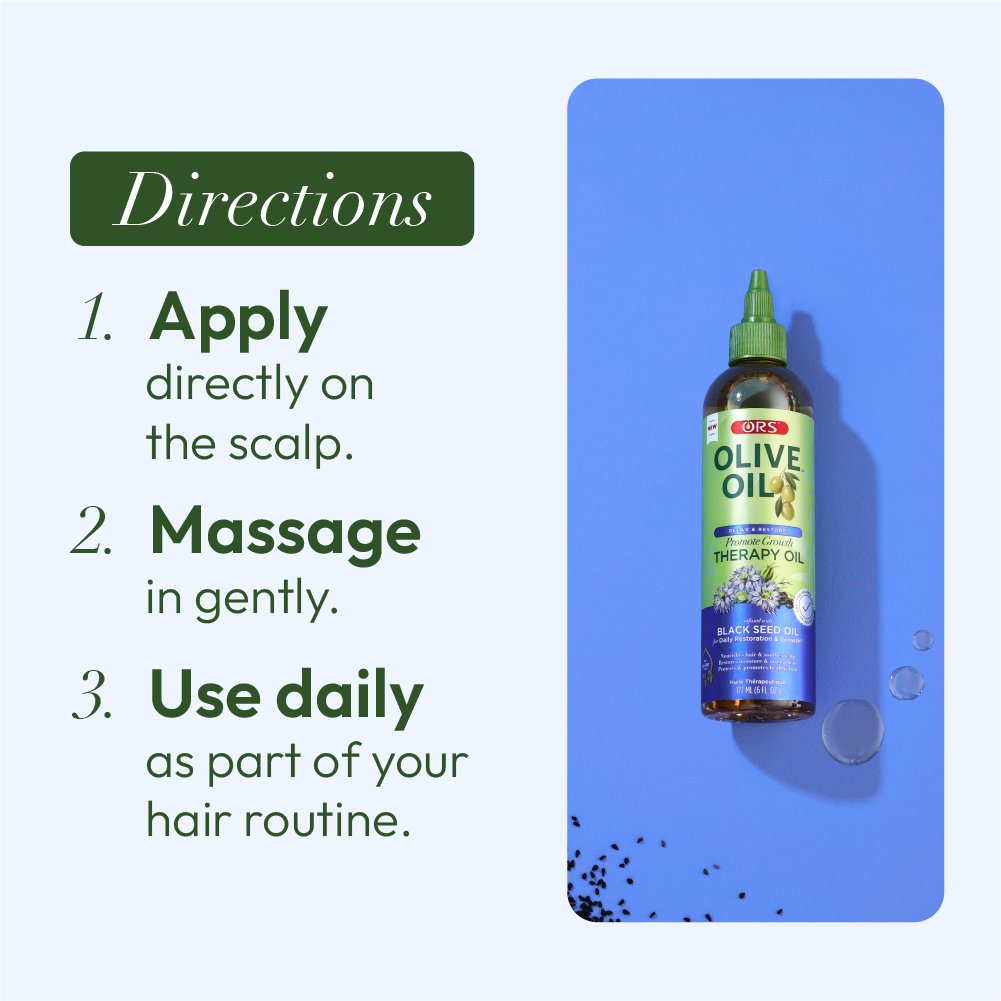 ORS Relax & Restore huile capillaire olive 177 ml nutrition