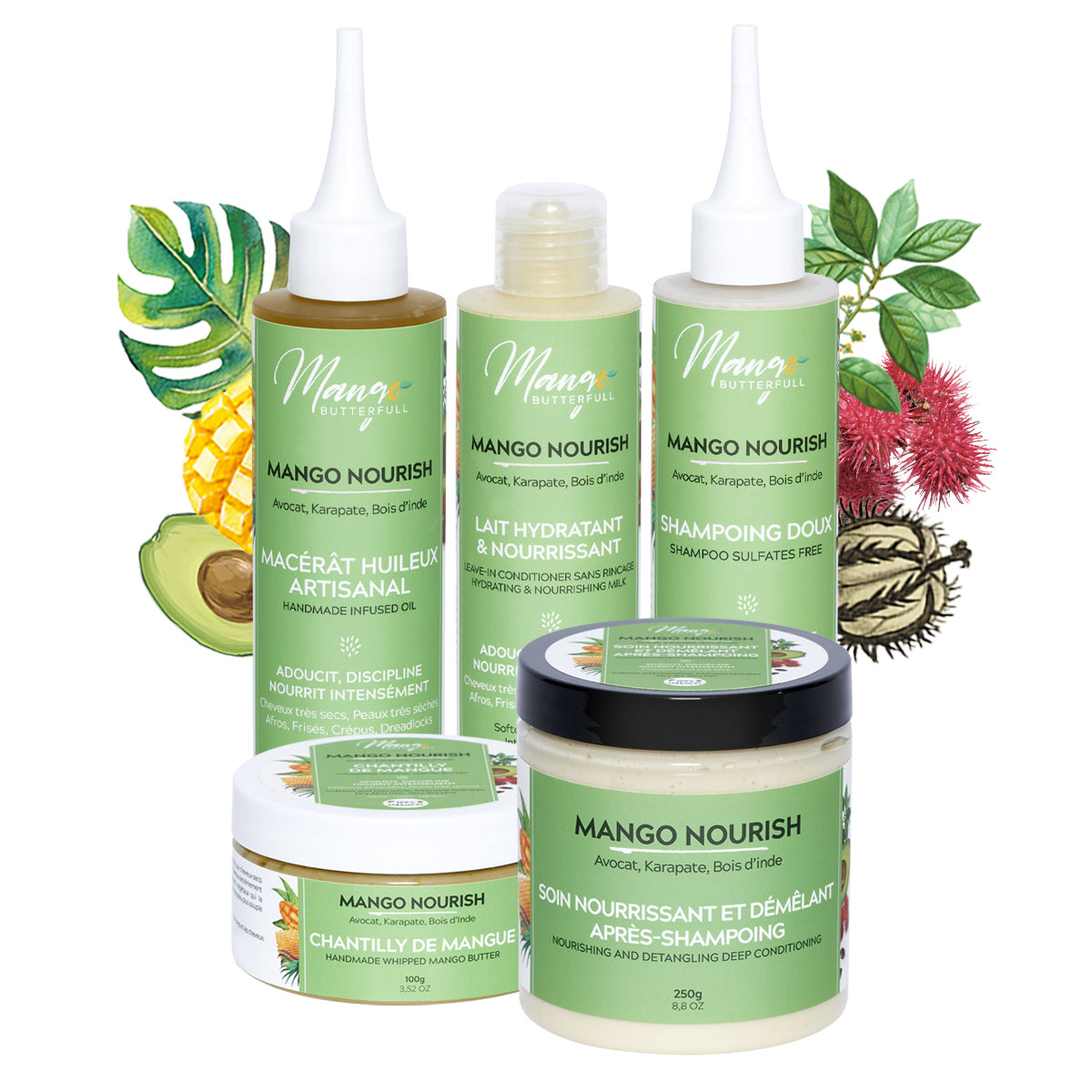 Mango Butterfull Mango Nourish pack routine 6x100ml locks