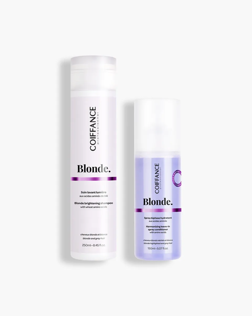 Coiffance Blonde Duo Shampooing Spray Cheveux Blonds Anti-Jaune