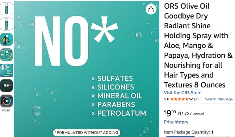 ORS Goodbye Dry Spray Fixant Brillance 236 ml