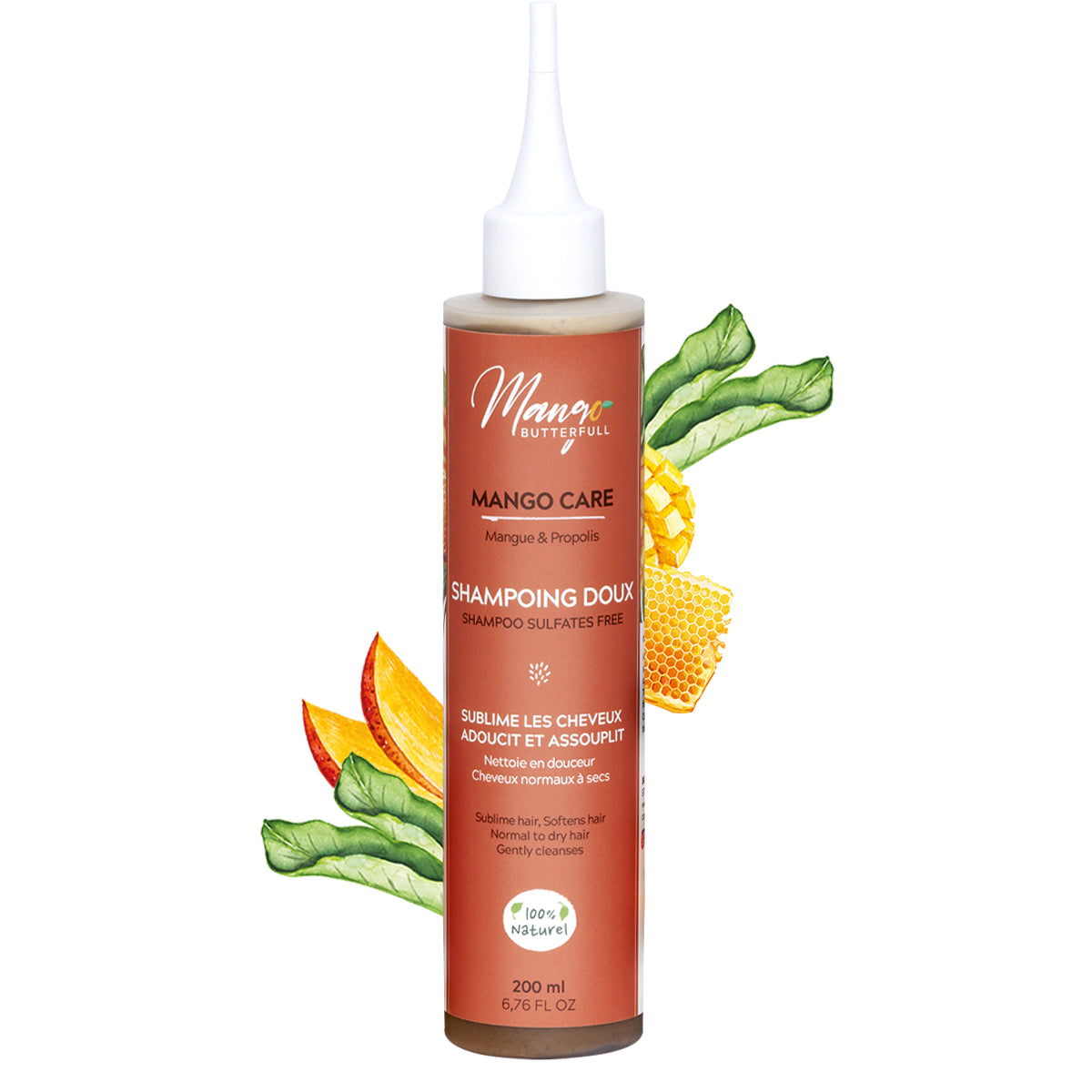 Mango Butterfull Mango Care shampoing doux 200ml savon noir