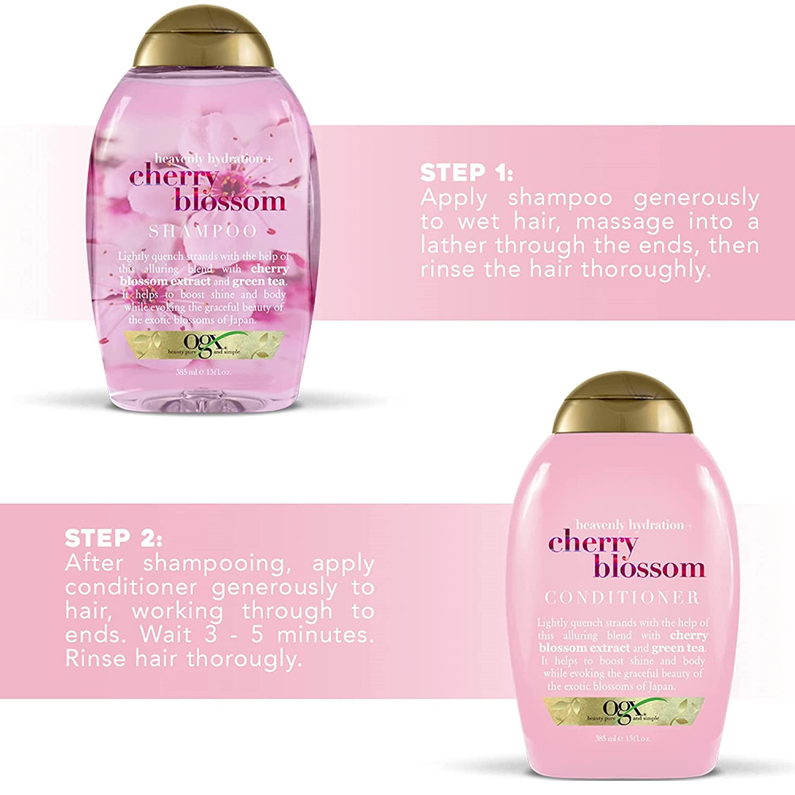 OGX Cherry Blossom Shampooing Fleur de Cerisier Brillance