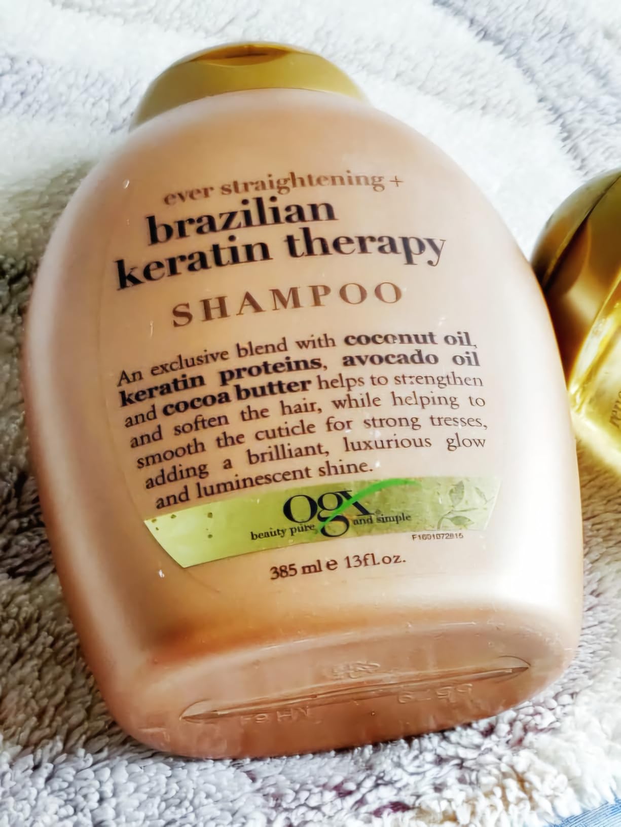 OGX Brazilian Keratin Smooth Après-Shampooing Lissant 385 ml Karité