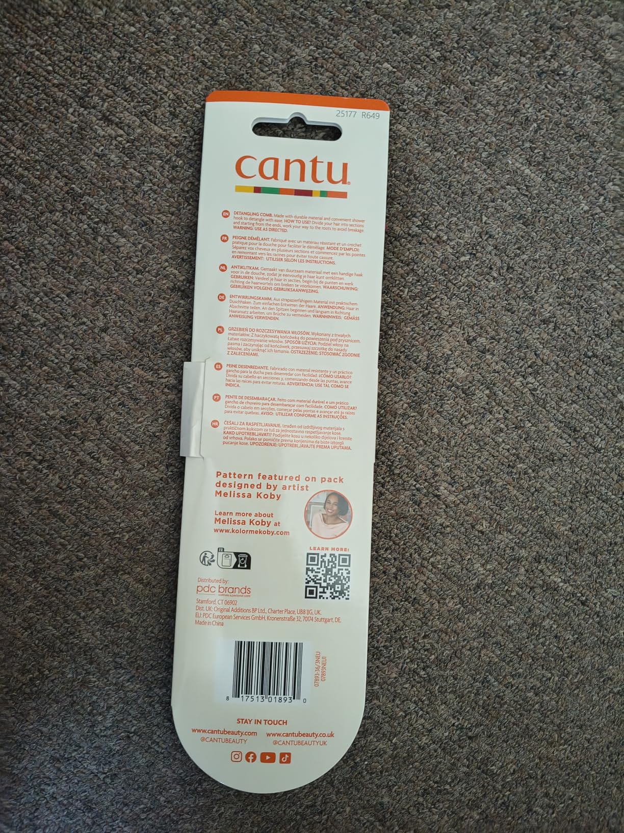Cantu Accessories Peigne Démêlant Dents Larges Lavage