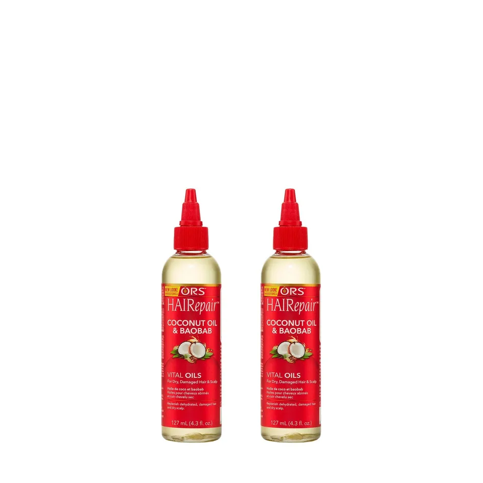ORS HAIRepair huile coco baobab cheveux secs 2x127 ml réparation