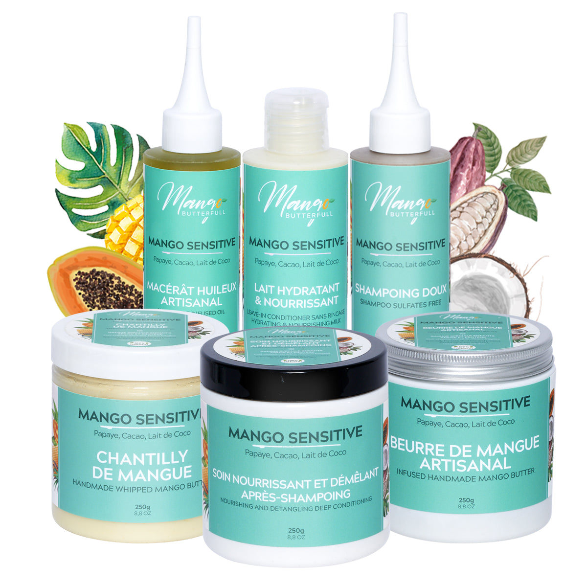 Mango Butterfull MANGO PACKS Pack Sensitive 6x100ml coco