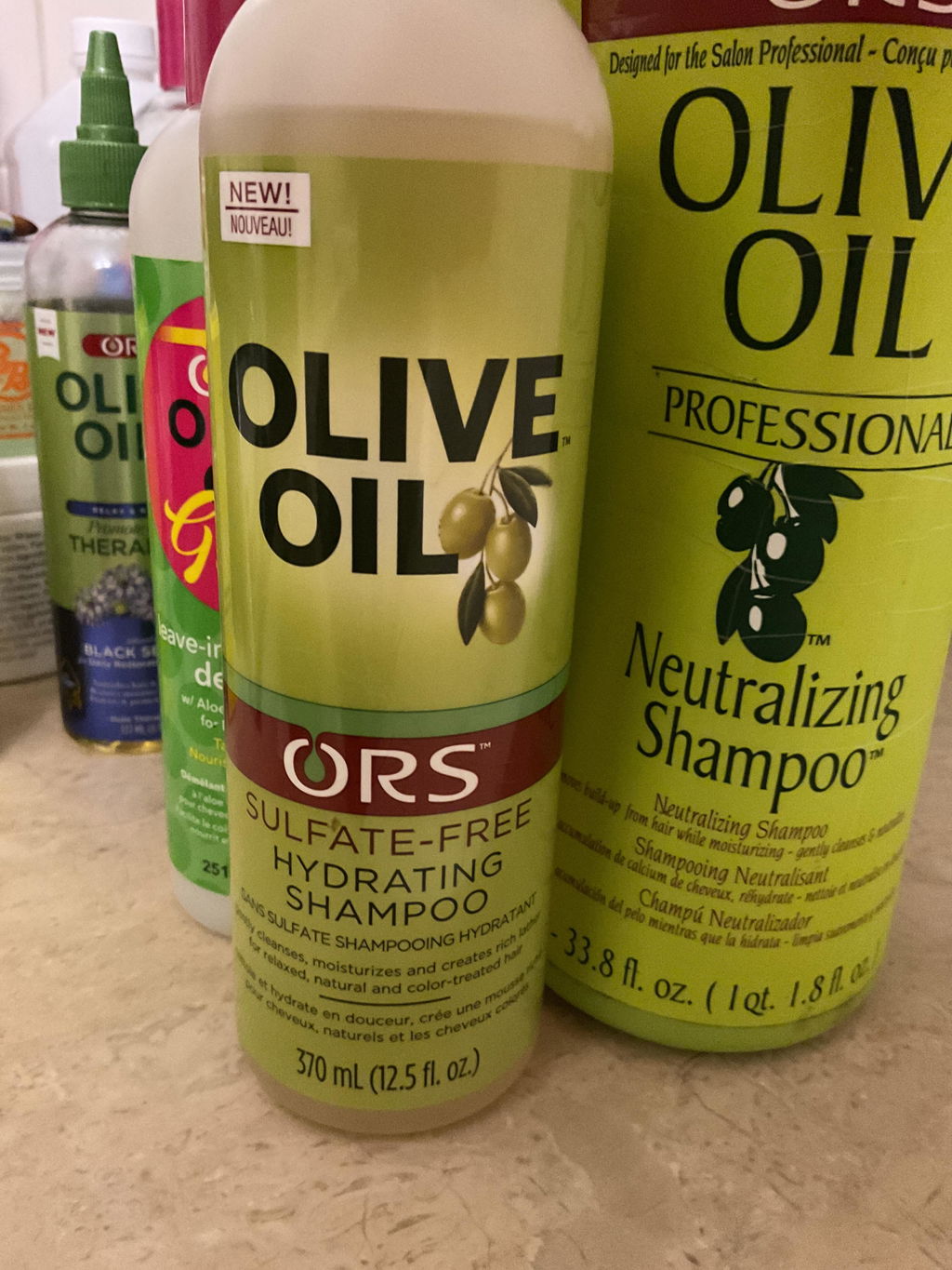 ORS Olive Oil shampooing hydratant sans sulfate 370 ml olive