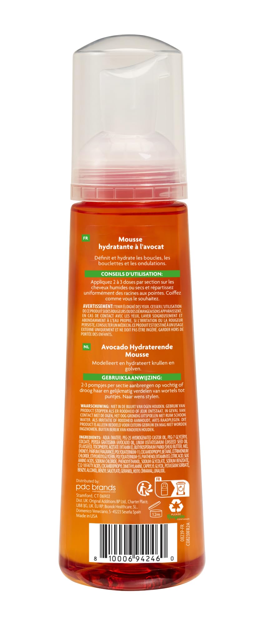 Cantu Superfoods Mousse Avocat 248 ml Définition Boucles