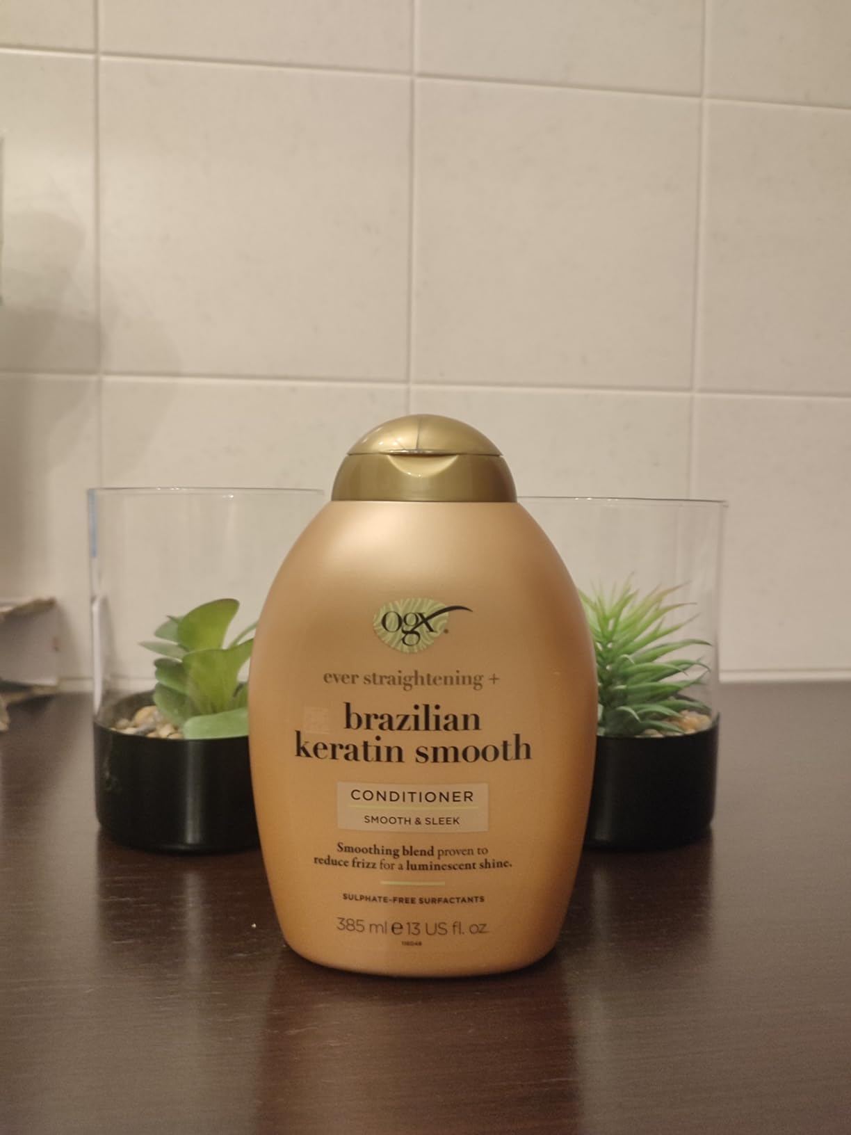 OGX Brazilian Keratin Smooth Après-Shampooing Lissant 385 ml Karité