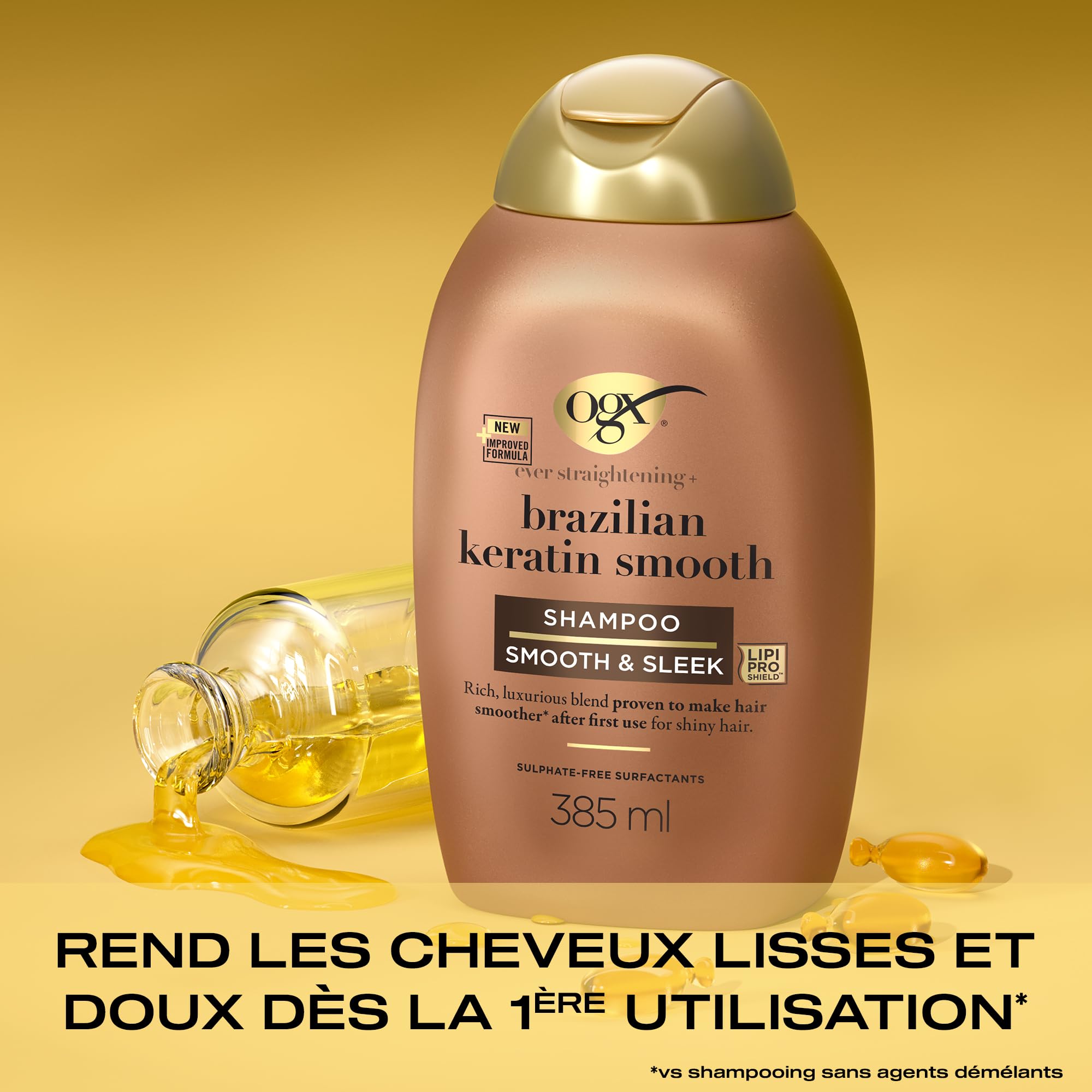 OGX Brazilian Keratin Shampooing Lissant 385 ml Kératine