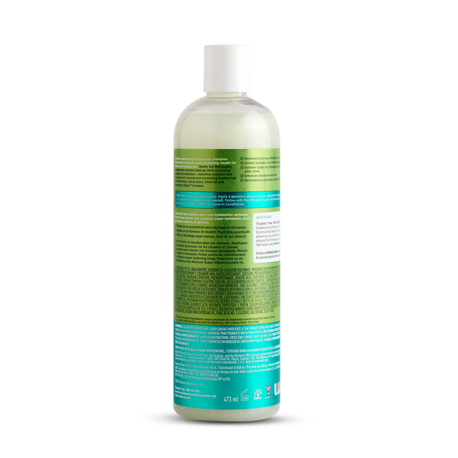 ORS Max Moisture Shampooing Sans Sulfate 473 ml olive