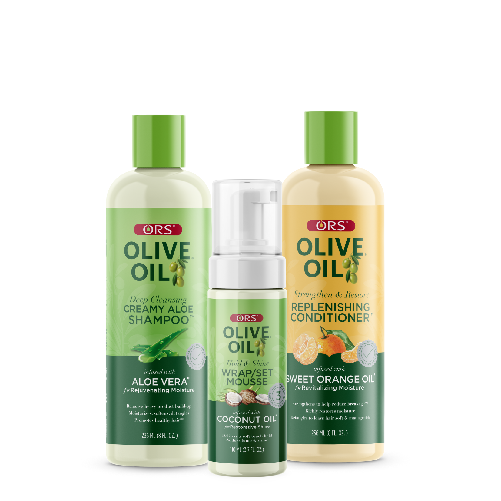ORS Olive Oil Classics Coffret shampoing + soin + mousse
