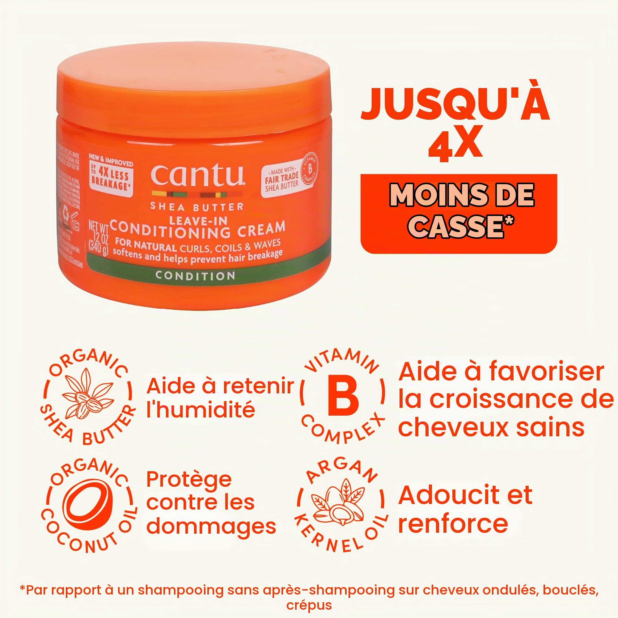 Cantu Classics Leave In Conditioner crème 340 g karité