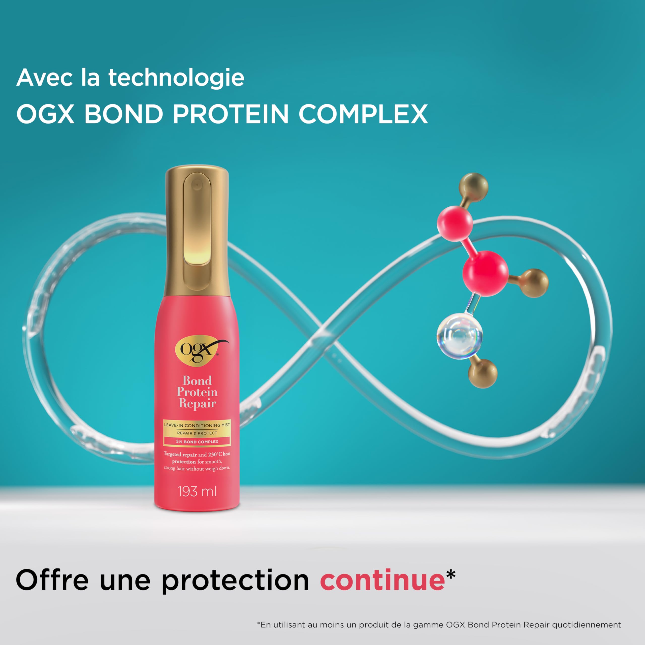 OGX Bond Protein Repair Brume Thermoprotectrice 193 ml 230°C