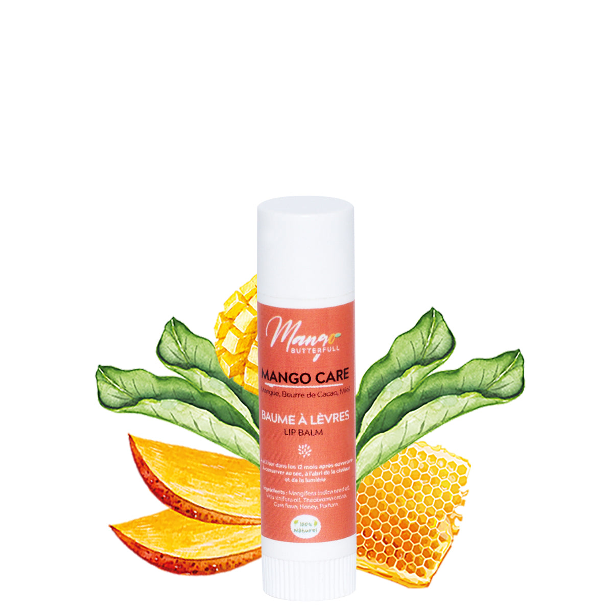 Mango Butterfull Mango Care baume à lèvres 10ml mangue