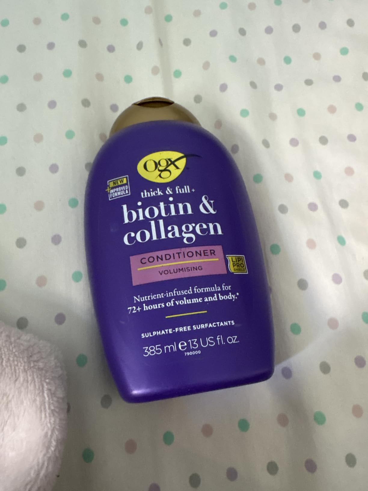 OGX Biotin & Collagen après-shampooing 385 ml volume fins