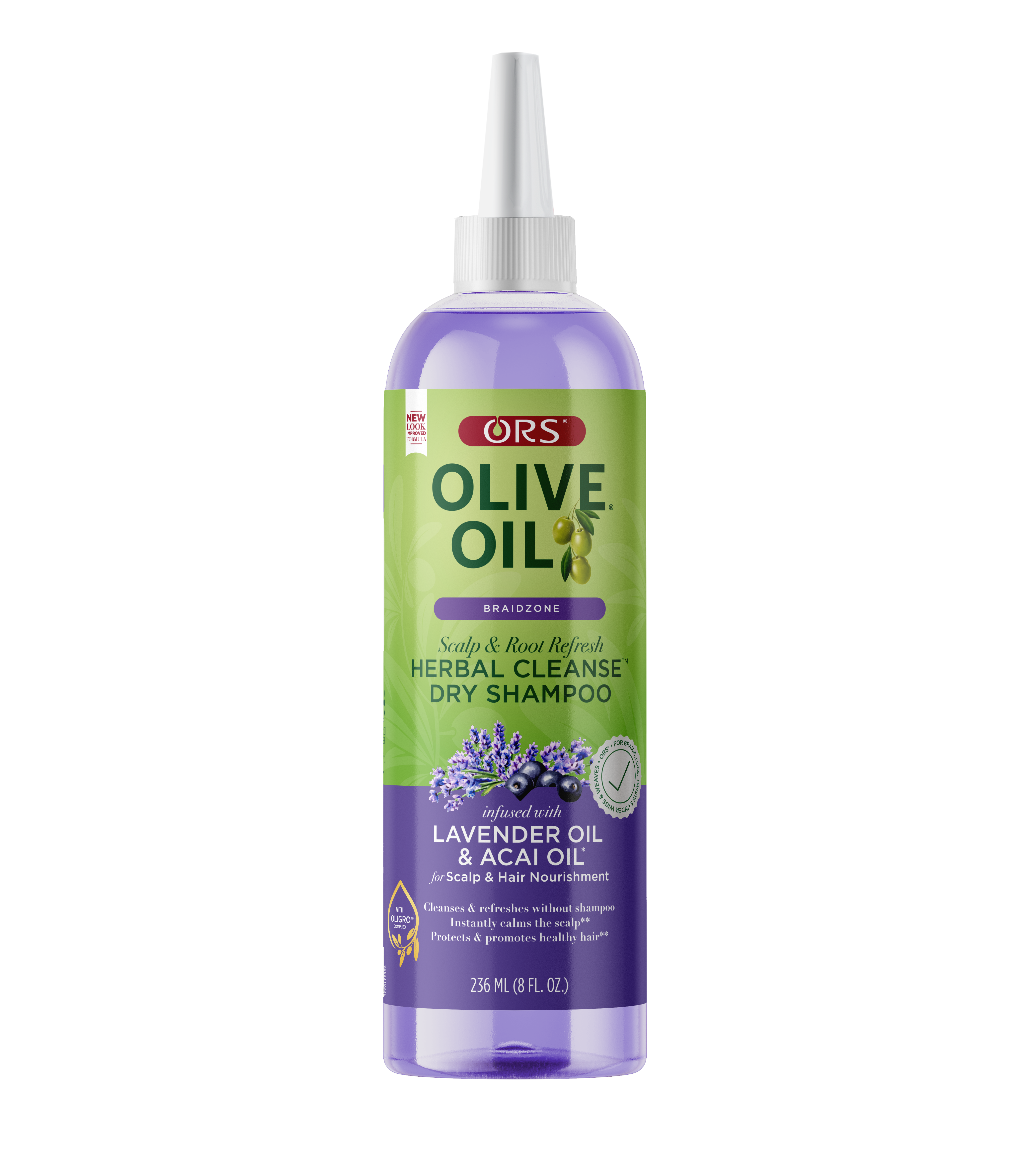 Organic Root Stimulator Braidzone dry shampoo 8 oz olive