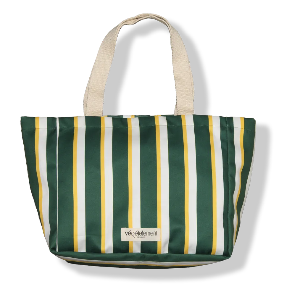Végétalement Provence Art de Vivre Sac Cabas Summer Rayé Coton Grand Format