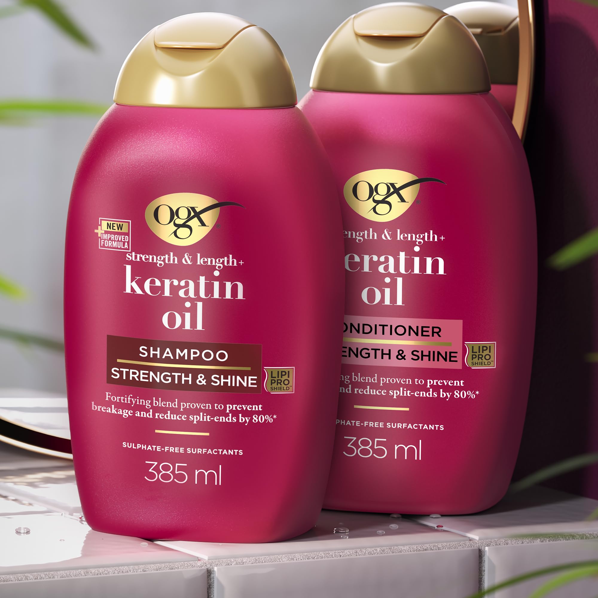 OGX Keratin Oil shampooing kératine 385 ml anti-casse