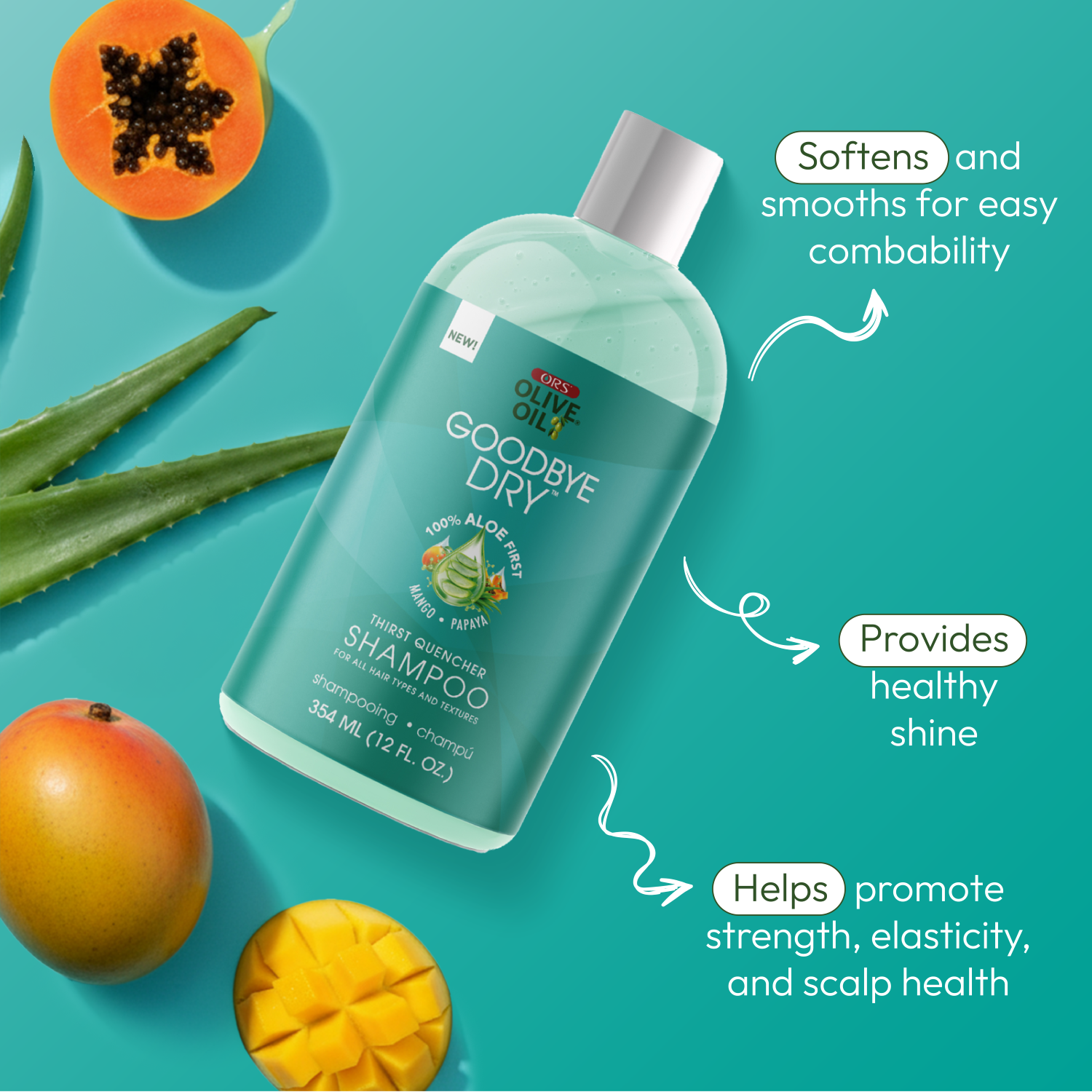 ORS Goodbye Dry Thirst Quencher Shampooing Hydratant 355 ml Aloe