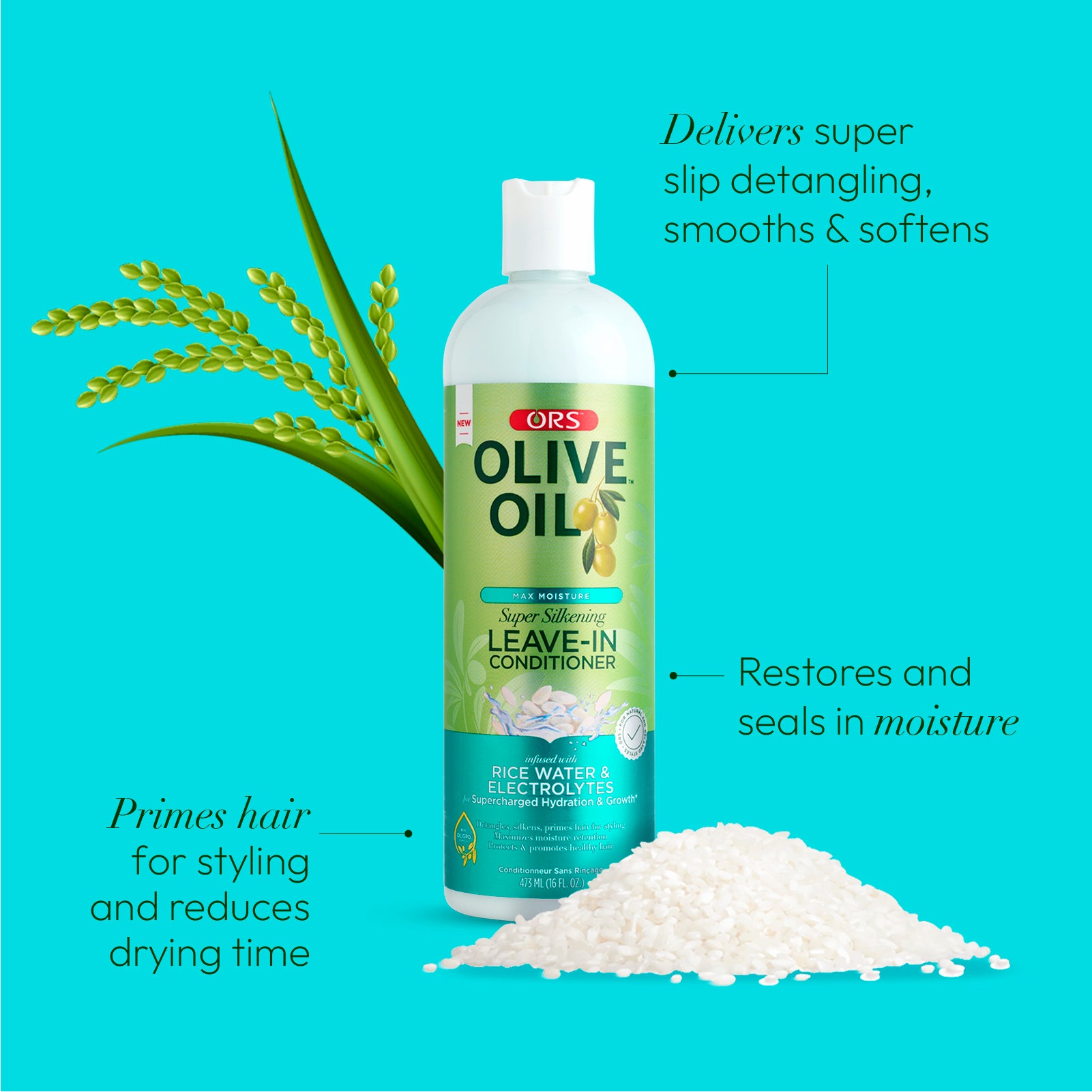 ORS Max Moisture leave-in 16 oz hydratation riz