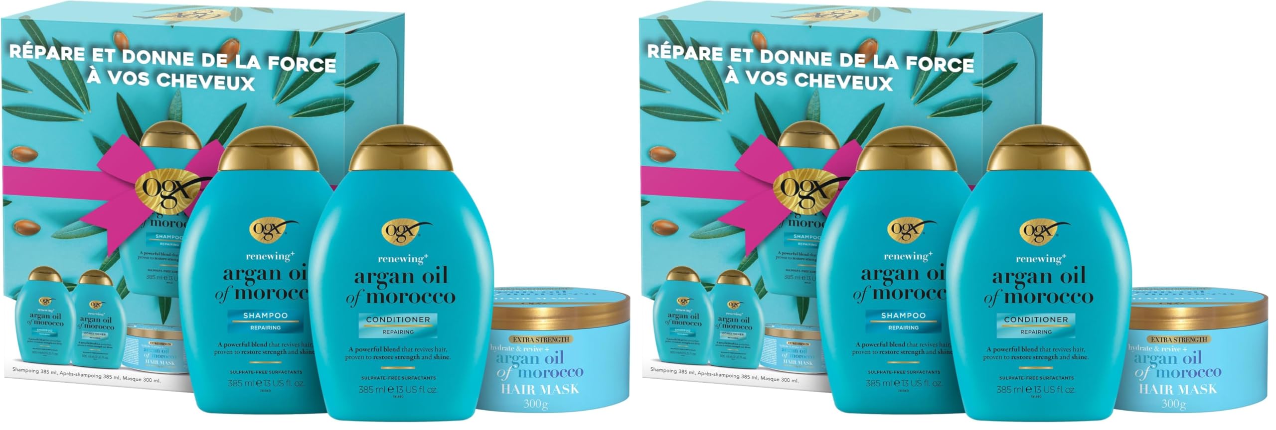 OGX Argan Oil of Morocco coffret cheveux lot de 3 anti-frisottis