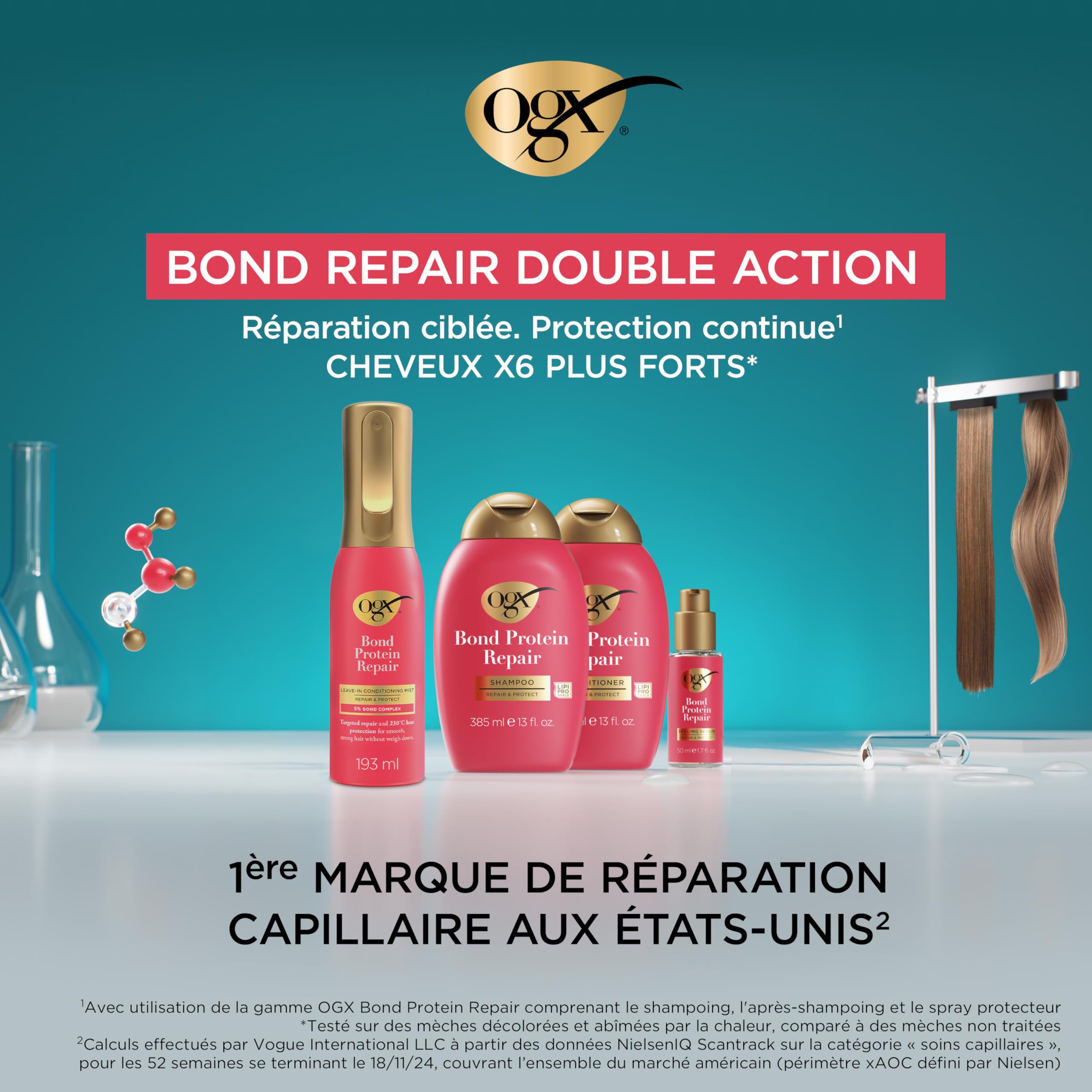 OGX Bond Protein Repair Brume Thermoprotectrice 193 ml 230°C