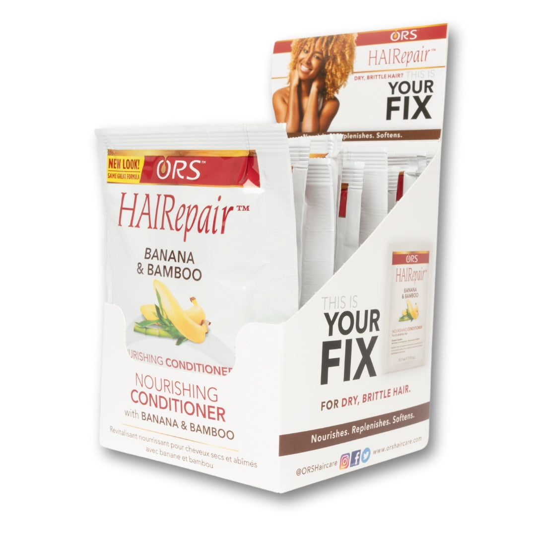 ORS HAIRepair après-shampoing banane bambou pack 12 hydratant