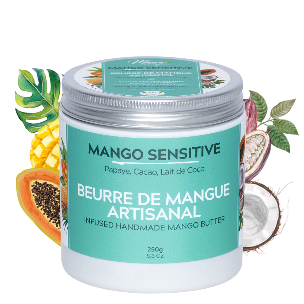 Mango Butterfull MANGO SENSITIVE Beurre mangue 250gr cacao coco