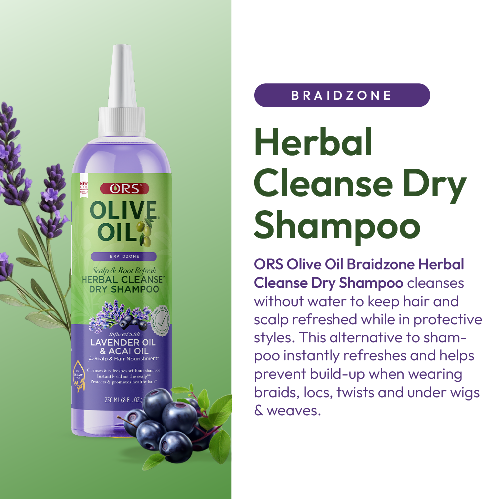 Organic Root Stimulator Braidzone dry shampoo 8 oz olive