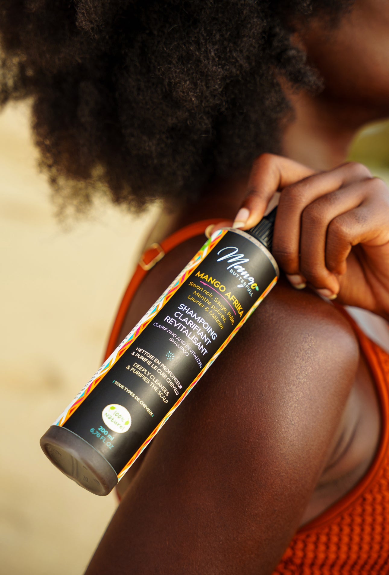 Mango Butterfull MANGO AFRIKA Shampoing clarifiant 200ml savon noir